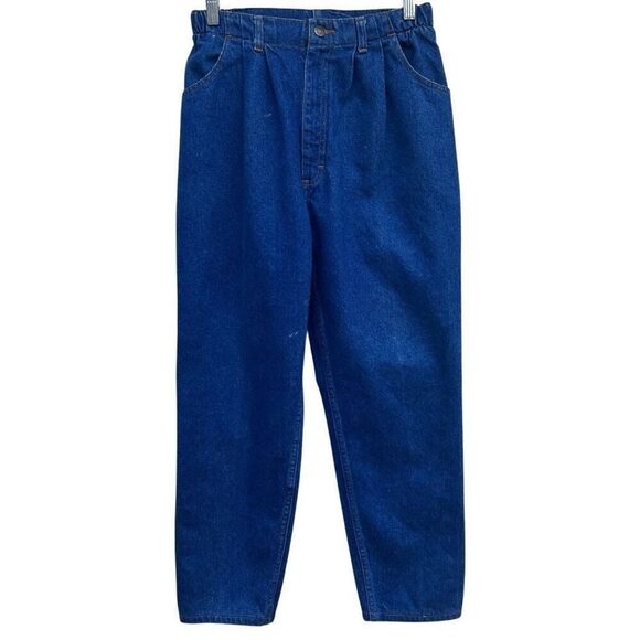 Vintage 90's Wrangler Mom Jeans Women's Size 12 Blue Denim Relaxed Fit - Picture 1 of 11